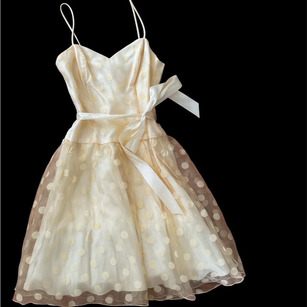 Roberta Bridal Polka Dot Prom Dress